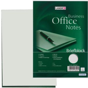 Landre 100050267 Office, Briefblock A5 blanko 70 g/qm 50 Blatt