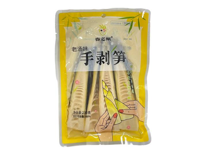 Chunzhifu Pousses de bambou épluchées, ouvertes (saveur bouillon) 230 g