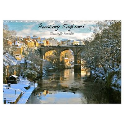 Amazing England - England's schönste Seiten (Wandkalender 2026 DIN A3 quer), CALVENDO Monatskalender
