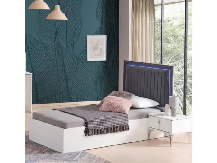 Xlmoebel TV-Wand Moderne weiße Konsole mit Spiegel – geräumig und stilvoll, (2-St), Made in Europa