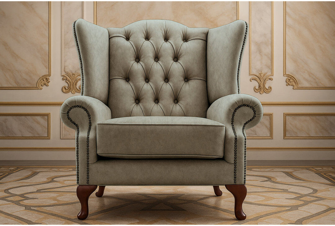 George Oliver Upholstered Accent Chair Grey 106.5cm H X 87.5cm W X 71cm D