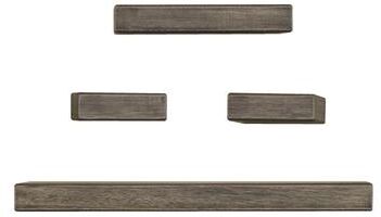 Melannco Set of 4 Distressed Black Chunky Shelves
