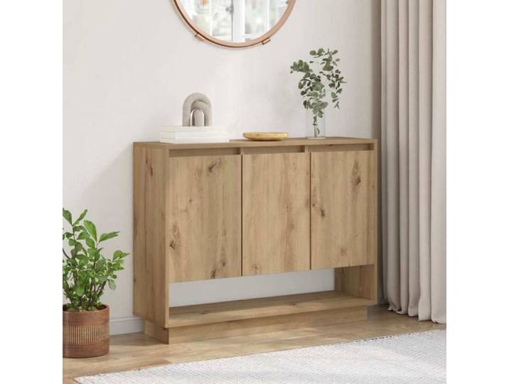 Buffet bas 3 portes chêne artisanal 97x29x75 cm - style campagne vidaXL