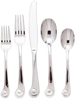 Ginkgo Sanibel 42-piece Stainless Steel Flatware Set