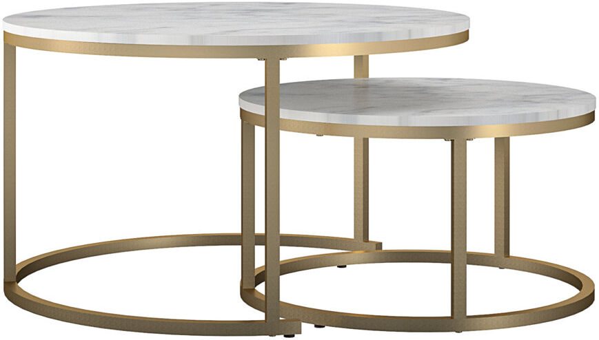 Canora Grey Coffee Table White 45cm H X 79cm W X 79cm D