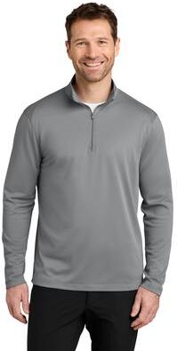 Port Authority K241 Wearever Performance Pique 1/4-Zip in Gusty Grey size 3XL   polyester pique