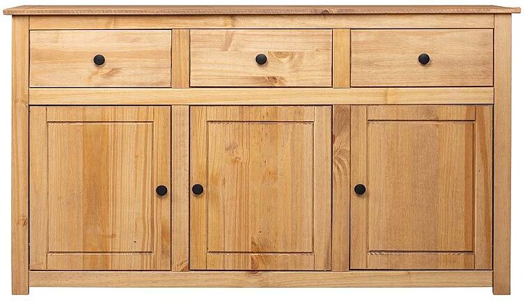vidaxl Aparador de madera maciza de pino estilo Panamá 135x40x80 cm