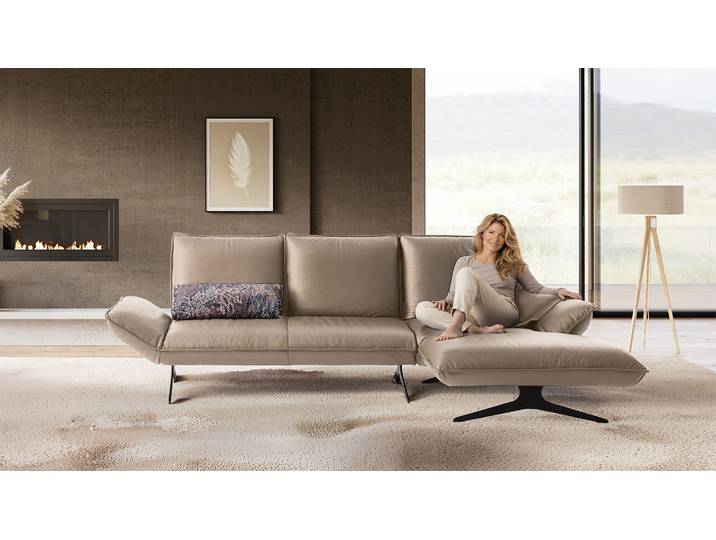 Koinor Ecksofa Prime mit manueller Rückenfunktion in Leder