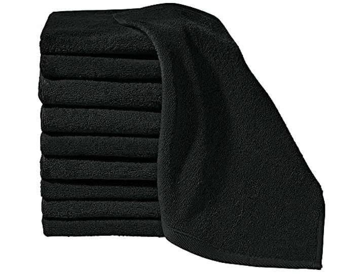 Erwin Müller Seiftuch 10er-Pack, Serie Heidenheim 100% Baumwolle schwarz Größe 30x30 cm - schnell trocknend und extra saugstark, kuschelweich, voluminöse Spitzenqualität
