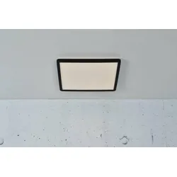 Eleganz fürs Badezimmer eckige Flache LED-Deckenleuchte schaltbar schwarz