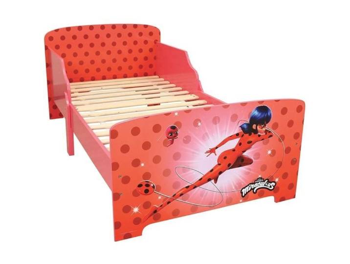 Fun house miraculous ladybug lit avec sommier a lattes 140x70 cm
