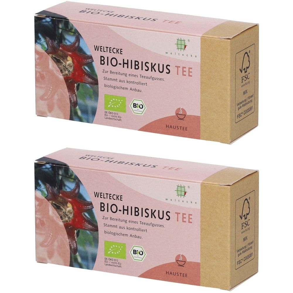 Hibiskustee BIO x2 2x25 St Filterbeutel