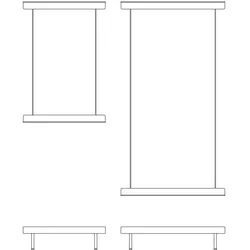 In Situ 2 Seater Frame Configuraton 4 Rahmen für modulares Sofa