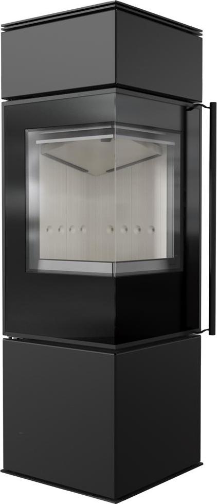 Freistehender Ofen KRATKI REN S/L/BA1 7kW Ø150 Set mit Türschließung