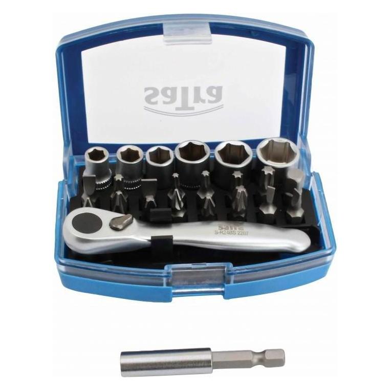 SATA Bits und Steckschlüssel mit Ratsche - 24 Stück. (53434148)
