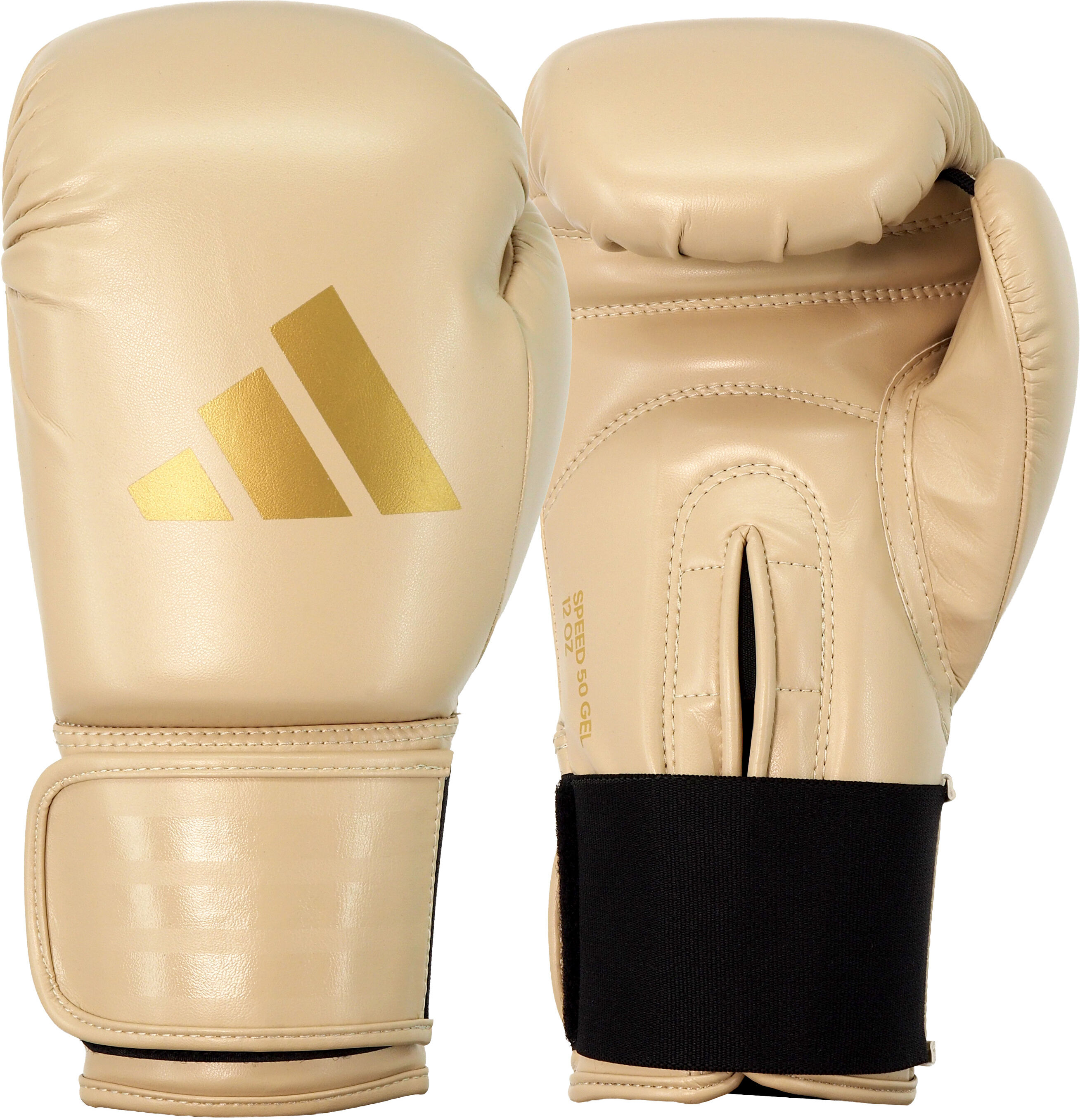 Boxhandschuhe ADIDAS PERFORMANCE "Speed 50" Gr. 14, beige (sand, gold), Boxhandschuhe, 14 14, Kunstleder, Boxhandschuhe
