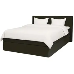 Boxspringbett 120x200 in anthrazit Elin , schwarz , Maße (cm): B: 120 H: 105