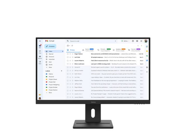 Lenovo ThinkVision E27-40 Moniteur, 68,6 cm (27'), 1920 x 1080 pixels, Full HD, LCD, 6 ms, Noir 64BCMAT4EU