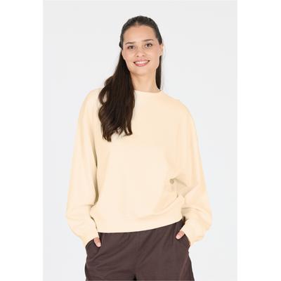 Sweatshirt ATHLECIA "Cabell", Damen, Gr. 42, beige, 100% Baumwolle, bedruckt, lang, Rundhals, Sweatshirts Sweatshirt, mit superweichem Tragegefühl