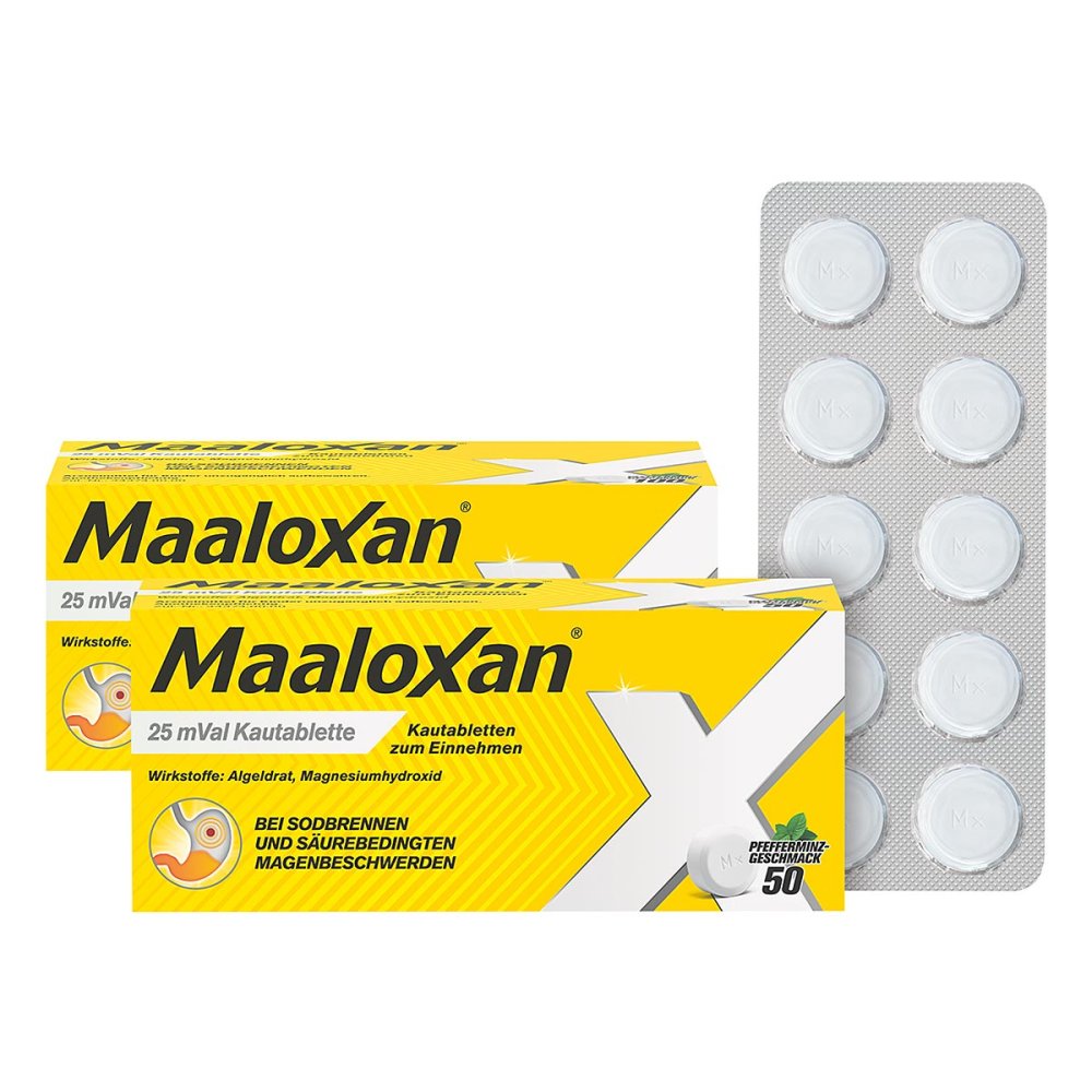 A. Nattermann & Cie GmbH Maaloxan Kautabletten bei Sodbrennen Doppelpack 08100960
