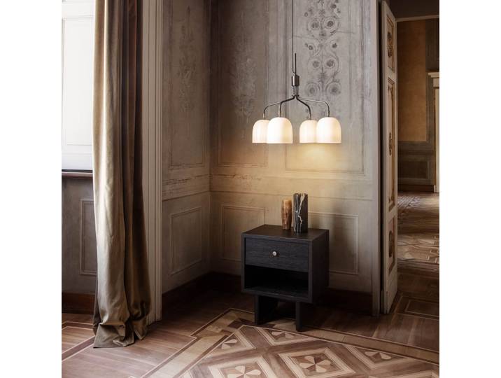 Howard 4 Kronleuchter Short Bone China - GUBI - Wohnzimmer - Design - Metall - Mehrflammig