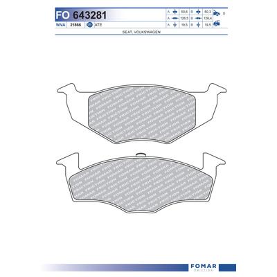FOMAR FRICTION Bremsbelagsatz, Scheibenbremse fo643281 für VW
