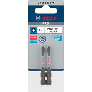 Bosch Bitset PRO Phillips Impact, 2608522519, 2-teilig, 55 mm, Kreuzschlitz PH1