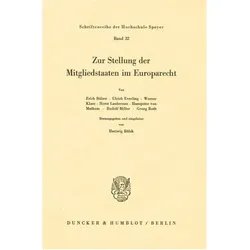 Zur Stellung der Mitgliedstaaten im Europarecht., Fachbücher