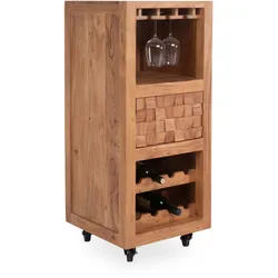Bar-Wagen HARPER WANA (BHT 46x107x46 cm) - braun - BHT 46x107x46 cm