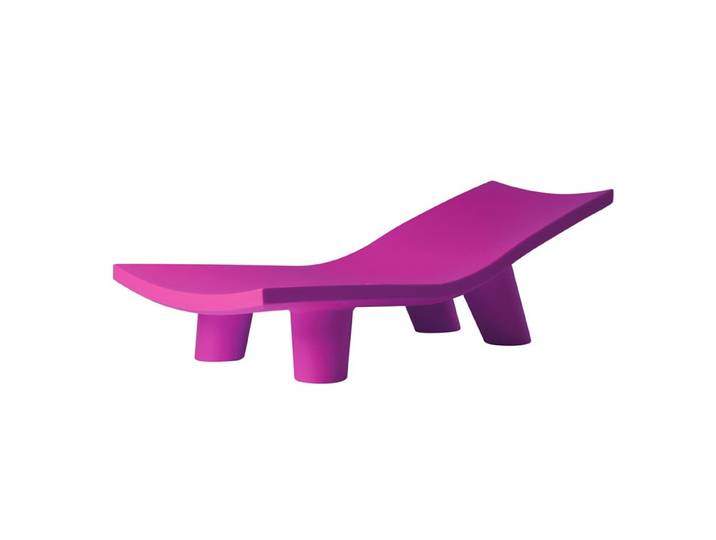 SLIDE chaise longue d'extérieur LOW LITA LOUNGE (Fuchsia - Polyéthylène)