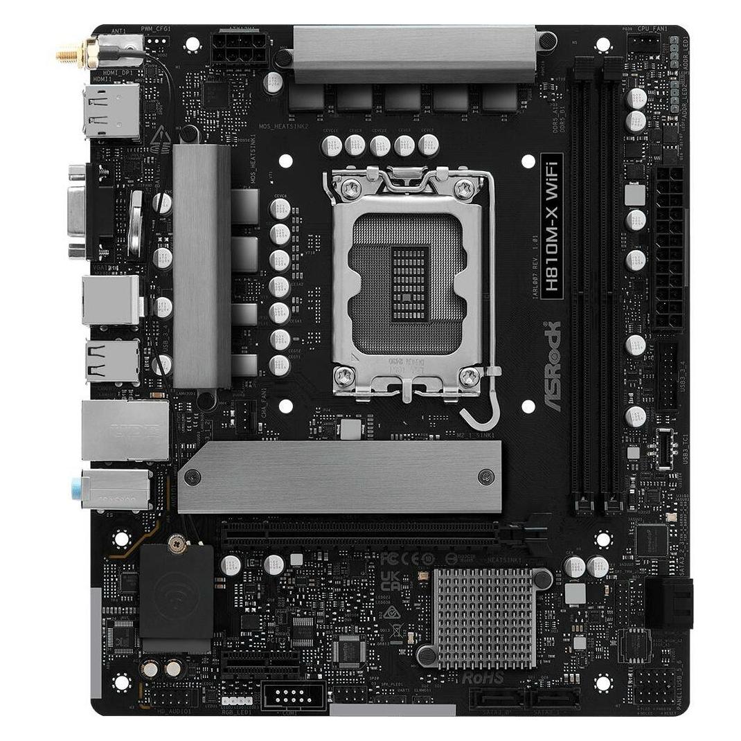 AsRock MB Intel 1851 H810M-X WiFi (LGA 1851, Intel H810, mATX) (90-MXBS6-A0UAYZ)