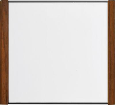 moedel Türschild LMH, Aluminium- und Holzrahmen, Holzart wählbar, Polyester-Abdeckung, Klebemontage, B 159,5 x H 150,5 mm, schwarz/Nussbaum