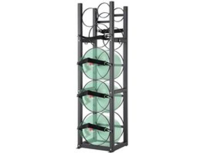 VEVOR Kältemitteltankgestell, mit 3 x 30 lbs und 3 weiteren kleinen Flaschentanks, Zylindertankgestell 12,79 x 12,99 x 47,12 Zoll, Kältemittelzylindergestell und Halterungen für Freon, Gase, Sauerstof