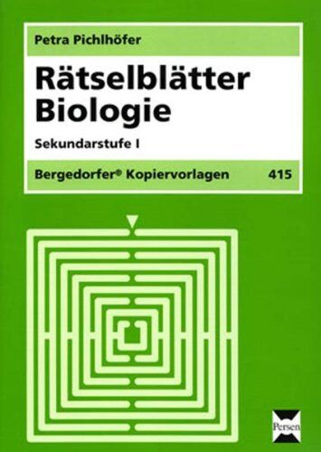 Petra Pichlhöfer - Rätselblätter Biologie: Sekundarstufe I - Preis vom 30.09.2026 22:30:23 h