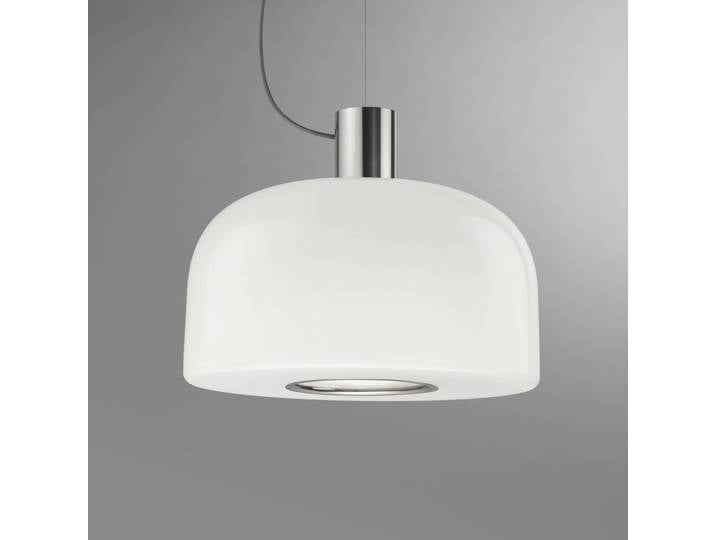 Bellhop Glas S2 Pendelleuchte Bright Aluminium - Flos Bellhop Glass S2 - Wohnzimmer - Einflammig