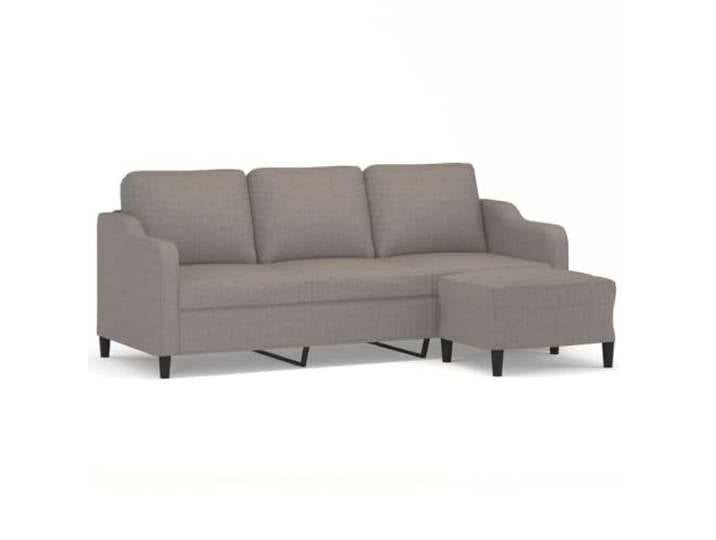 Todiikf 3-Sitzer Sofa mit Hocker Taupe Couch Set Polstersofa 198 cm Bequeme Sitzgarnitur fürs Wohnzimmer mit zusätzlichem Hocker, stabilem Metallgestell und weicher Schaumstofffüllung.