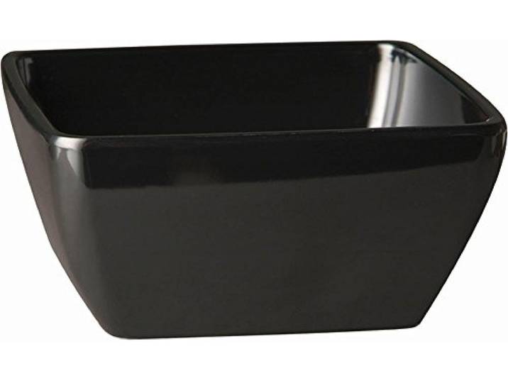 APS GF133 Melamine vierkante kom, 9 cm artikellengte, puur zwart