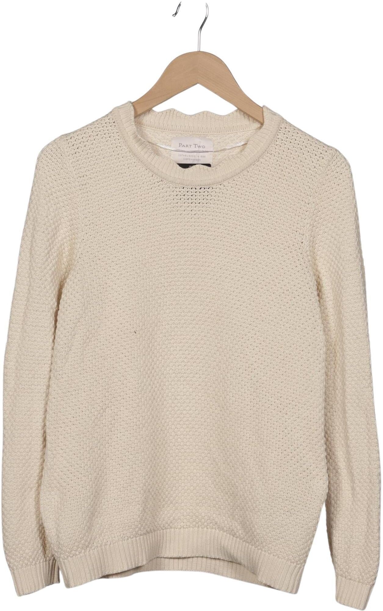 Part Two Damen Pullover, Cremeweiß, Gr. M, Baumwolle - Second Hand