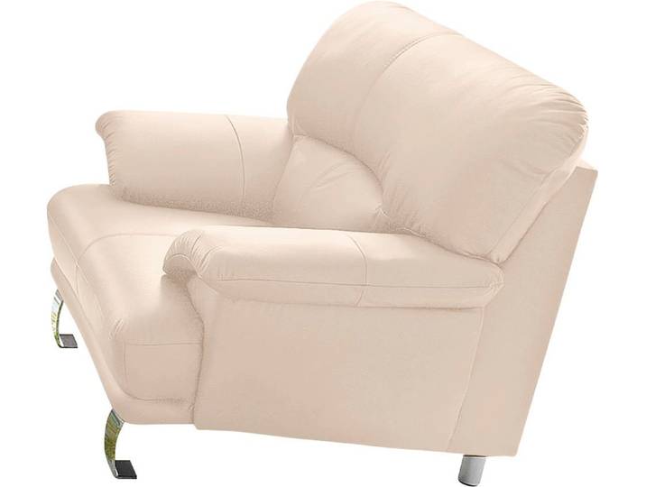 TRENDMANUFAKTUR Sessel Cecilia, Loungesessel im italienischen Design, hoher Sitzkomfort, bequeme Armlehnen und Rückenverarbeitung, attraktiver Metallfuß
