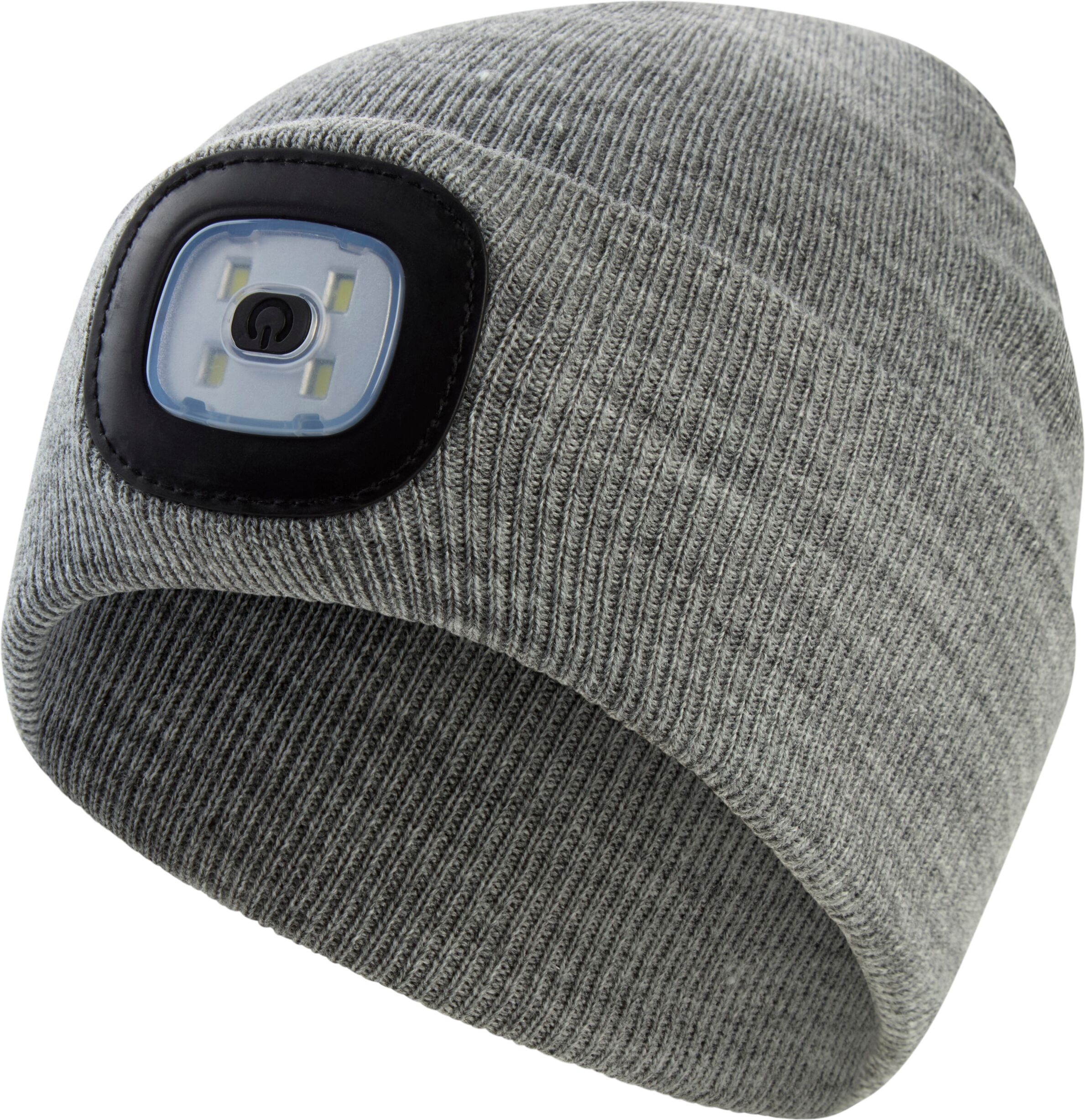 Beanie CHILLOUTS "ChillLight Hat", Jungen, Gr. - (47/55), grau, Feinstrick, Materialmix, Mützen Beanie, Mütze mit integriertem Licht grau - (47/55)