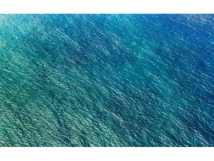 Komar Vlies Fototapete - Blaupause - Größe 400 x 250 cm (Breite x Höhe) - Meer Wasser Wand Tapete Wohnzimmer Schlafzimmer Büro Flur Dekoration Wandbild - PSH096-VD4