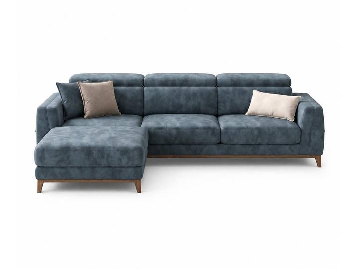Xlmoebel Ecksofa Italienisches Ecksofa L-Form für modernes Wohnzimmer, 1 Teile, Verstellbare Kopfstütze