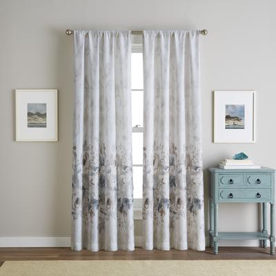 CHF Industries Watercolor Floral Flip Over Rod Pocket Single Curtain Panel