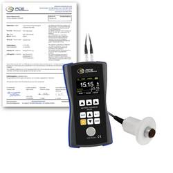 PCE Instruments Materialdickenmessgerät PCE-TG 300-HT5-ICA inkl. ISO-Zertifikat 1…600mm Sensor 5 MHz ⌀12mm Bluetooth