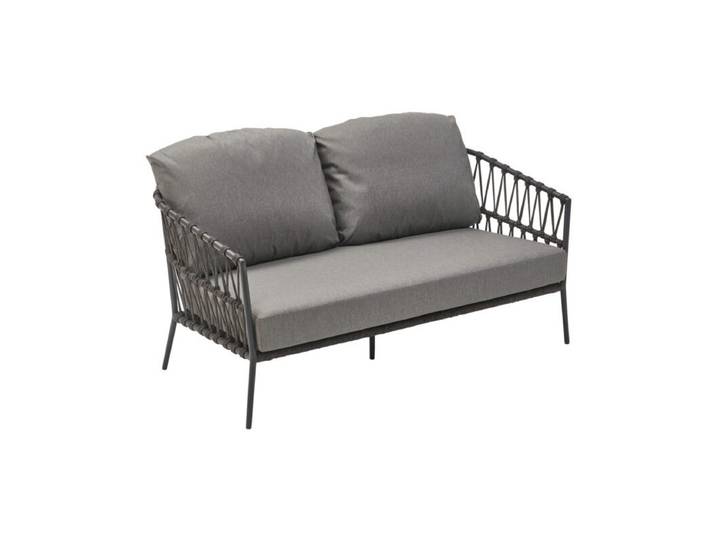 CASA DOMA Messina Loungesofa - Rope anthrazit Modern Country, Organic Modern