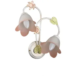 Wandleuchte Botton d'oro Weiß/Pink max. 6 Watt Wandlampe
