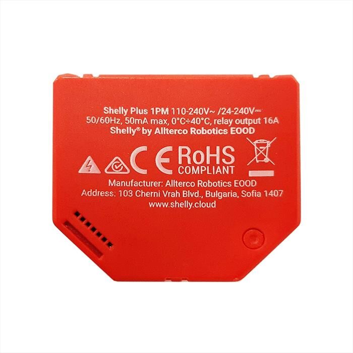 SHELLY Dispositivo Bluetooth E Wi-fi Plus 1pm-red
