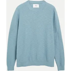 Basic Strickpullover Blau S
