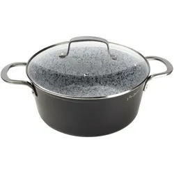 Lamart Granit LT1254 – Aluminum pot 3.9 l, Pfanne + Kochtopf, Grau