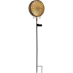 Dekorative Solarblume Gartenstecker im edlen Rost Design (Höhe 98 cm): Sanftes Licht für Garten, Balkon & Terrasse, einfach zu platzieren & ein zauberhaftes Highlight